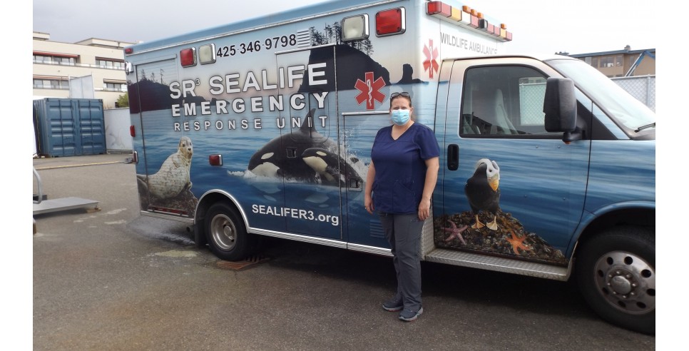 SR3 Executive Director Casey Mclean shows off the hospital’s wildlife ambulance. Photo credit Barbara McMichael SR3 Executive Director Casey Mclean shows off the hospital’s wildlife ambulance. Photo credit Barbara McMichael